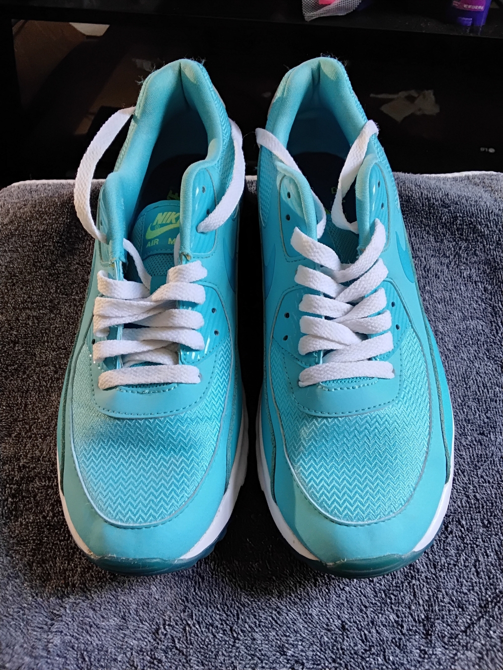 Nike Air Max 90 Ultra Essential Gamma Blue Teal Sneakers Sz 8.5
